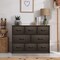 Sorbus Dresser with 8 Drawers - Chest Organizer Unit with Steel Frame Wood Top & Handle Easy Pull Fabric Bins for Clothes - Wide Storage Furniture for Bedroom, Hallway, Living Room, Nursery & Closet